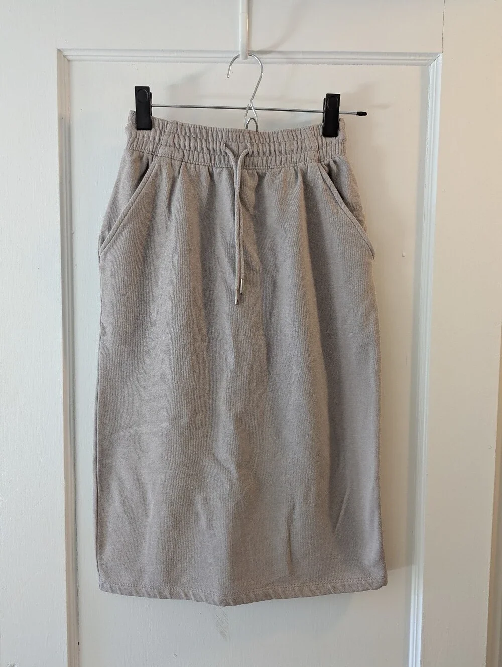 H&M Tailored Midi Sweatshirt Skirt Taupe Size XS